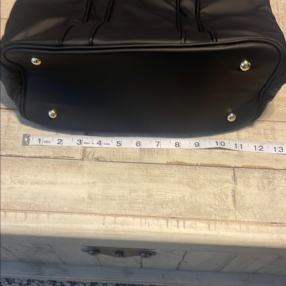 Versace Parfums Black Tote with Textured Fabric and Gold Accents - Picture 8 of 10
